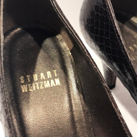 Stuart Weitzman dark copper snake print size 6.5 - Picture 3 of 11